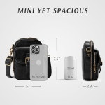 여성용 소형 크로스바디 휴대폰 지갑 카드 슬롯이 있는 빈티지 미니 백, 가죽 파우치 Black : 스마트픽01