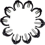 목발 보행기용 10Pcs C형 래치 클램프 - 미끄럼 방지 교체 부품, 지팡이 액세서리, 노인 및 장애인용 : Jade Studio