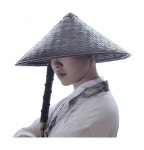 밀집 사무라이 갓 대나무 고대 삿갓 낚시 한복 옛 모자 : 이노바르