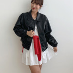 르에 루즈핏 레더 블루종 점퍼 A0798 : 어썸하비
