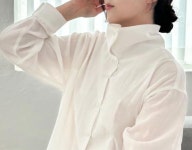 1개 shirt 여성패턴 옷만들기 패턴인 기본 긴팔 셔츠 옷본 : 원단천국