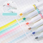 3pcs 더블 엔드 형광펜 펜 세트 읽기 드로잉 아트 페인팅 학교 A7564에 대 한 육즙 & 빛 색상 마커 : 프라임컴퍼니-prime