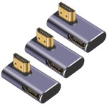 Danfetsoy HDMI 남성에서 2.1 여성 저프로파일 세로 90도 왼쪽 하향 각도 : 준픽업