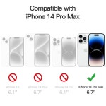 JETech iPhone14ProMax 6.7インチ 14 Pro Max 전면 보호 필름 9H 강화유리필름 케이스에 간섭 없음 HD 클리어 3장 세트 : 시구왕병
