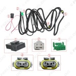 와이어 어댑터 키트용 LED 표시등 릴레이가 있는 FEELDO 자동 안개등/헤드라이트 배선 하네스 소켓 스위치 # H7516입니다. : 넥스트에어이엔지