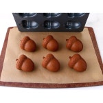 엘레신소즈 도토리 베이킹 팬 2팩, 6캐비티 도토리 머핀 팬 논스틱 케이크 팬 오븐 베이킹 쿠키 케이크 초콜릿 마들렌용 헤비 카본 스틸 Acorn... 