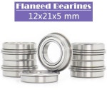 플랜지 링 얇은 섹션 F6801 Z ZZ 볼 12x21x5MM (10 개) : 성유유통467