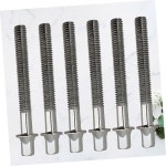 라라데피에 6Pcs 드럼 러그 장착 나사, 스네어 액세서리용 와셔 내구성 있는 실버 패스너 포함 가볍고 사용하기 쉬운 키트 유지보수 필수품... 