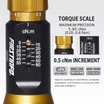 FIRSTINFO H5177 초정밀 인증 토크 제한 드라이버 5 60 cNm 0.05 0.6 Nm 1/4 인치 범용 헥스 퀵 릴리스 비트 홀더 1 0.5 6 in lbs : 비엔S