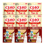 (SC-555) 이나바 챠오츄르 고양이 츄르간식 챠오프리미엄츄르 참치+혼구마로 4P, 56g, 6개 : 드림펫 동물병원