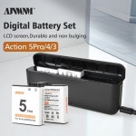 DJI 오즈모 액션 5 Pro 4 카메라 배터리 2380mAh (3채널 고속 충전기 ) 액세서리용 : 섬진강국제유통