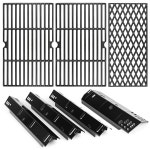 4 버너 H450CRP H451CRP 그릴 부품용 열판 교체 부품 다이나글로 70 01 911 70 02 411 70 02 412 도자기 강판 교체 부품 : 텐폴드하이어08