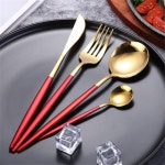 돕스 양식커트러리세트6인 골드 브런치식기세트 홈카페커트러리 : 잼잼파이