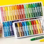 컬러 오일 파스텔 36개 수용성 크레용 그림 애호가를 위한 작은 선물 낙서 아트 : MOA샵