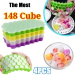 작은 아이스 큐브 그리드 분리 가능 쉽게 냉장고 148 트레이 실리콘이 있는 뚜껑 몰드에 1PCS gr : 수박17