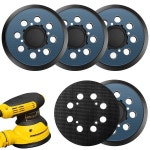 DWE6423 N용 교체 샌딩 패드 5인치 8홀 후크 및 루프 5개 329079 궤도 백킹 플레이트 125mm : GO OUT