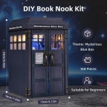 Book Nook Kit Doctor Who Tardis 3D DIY 나무 퍼즐 수제 책장 인형 집 모델 북 엔드 빌딩 홈 인테리어 : 월드셀러샵몰