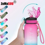 시간 규모 그라디언트 방지 1L 야외 여행 사무실에 주전자 스포 휴대용 색상 누출 마시는 Gr n rple 1 : 수박17