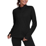 모피즈 여성용 풀 집업 운동 재킷 플리스 안감 스포츠 러닝 트랙 신축성 있는 상의 주머니 포함 : 위너리006