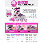 소년 소녀를 위한 PAPAISON 인라인 스케이트 청소년 여성 및 남성을 초급 조절 가능 : 해브템몰