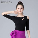 라틴댄스복 모던 라인댄스상의 성인줌바 무대의상 스포츠 방송 사교 : 감각의 제국