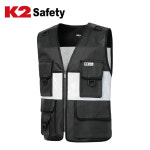 케이투 작업복 베스트 VE 2605 로고 상호 인쇄 통기성 좋은 K2 조끼 반사띠 메쉬 : 노군샵스토어