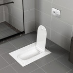 재래식 푸세식 변기 좌변기 간이 화장실 뚜껑 단품 흰색 용 화이트 앞출수 커브드 튜브 수조 : 열번째공간