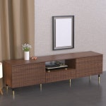 소우투 티비다이 받침대 미니 낮은 5자 2도어 TV 다이 거실장 : YLB퍼니처