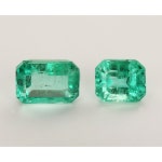 천연 콜롬비아 에메랄드 0.32캐럿 2pcs- 맞춤 세팅 가능(14K/18K) : 세상의 모든 보석