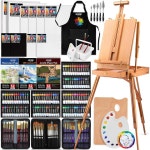 프렌치 이젤이 포함된 188Pc 올인원 아트 페인팅 키트, 96 아크릴, 수채화 및 유화 세트, 성인, 예술가, 초보자를 위한 완벽한 용품 세트 : 오플라이