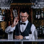 14개 750ml 바텐더 키트 목제 스탠드 믹서 칵 메이커 바툴 홈바 : 주니안스토어1012