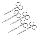 메드 사이언티픽 IRSTR5 리스 마이크로 해부 실험실 가위, 파인 포인트 스트레이트 팩 5개 : 가온다락방 블루