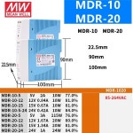 MEAN WELL MDR-10 20 40 60 100 - 5 12 15 24 48meanwell MDR -10 -20 -40 -60 -100 W 5 12 15 24 48 V 출력 : 진하유통05