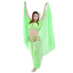 벨리 댄스 의상을 위한 XChangeFun 98인치 x 47인치 100 쉬폰 핸드 스카프 - 던지기 Light Green : 빅픽처박스