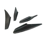 스바루 02-05 임프레자 GDB STI8 탄소 섬유 전면 범퍼 카나드 립 스플리터 핀 밸런스 턱 외장 키트(4개)용 EPR : 블리츠허브001