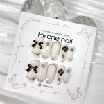 까멜리아 꽃 리본 파츠 수제네일팁 : 하이린 네일