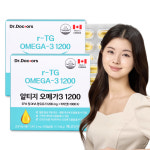 닥터닥터스 캐나다 알티지오메가3 1200 rTG 5STAR 멸치 비타민D 90캡슐, 2개 : 닥터닥터스