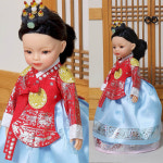 인형 한복 DIY 매혹 궁중당의와 이중치마 1벌세트 베이비돌 파올라레이나 도리스돌 마론 : 마노한복공방