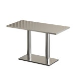 테이블 카페 스테인레스 음식점 발코니 디자인 정방형 작업대 나래바 60cm 반원형 스탠드 사각 스툴 : 신흥유통상사03