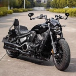 벤다 블랙 플래그 500 개조 특수 할리 핸들바 무손실 스트레이트 프리 라인 두꺼운 42 튜브 방향 핸들바 : 골든110