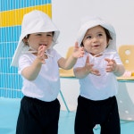 아기 모자 플랩캡 햇빛가리개 어린이집 썬햇 유치원 썬캡 5개월 6개월 7개월 여름 바캉스 : 꼬미 베어