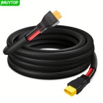 호환품 XT60 남성-여성 연장 케이블(난연 슬리브 포함) 12AWG 4mm2, 발전소, 태양광 패널, RV, RC 배터리전용, 328피트/39인치 : 테크파트너스
