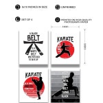 무술 주짓수 태권도 MMA 가라테 벽 장식 - 4세트 여자 남자 청소년을 위한 영감의 예술 선물 방 8x10 액자 없는 인쇄물 8 x 10 : CrimsonCloud