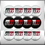 4Pcs 56.5mm GR 스포츠 엠블럼 자동차 휠 센터 허브 캡 스티커 스타일링 도요타 C-HR RAV4 YARiS Prius Lexus : danamoly4