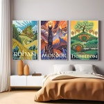 숫자 키트의 추상 풍경화 6팩, 캔버스의 링 아트 DIY 아크릴 유화 페인트, 가정용 페인트 작업을 그리는 9 8x13 8인치 MT21550-MT21555... 