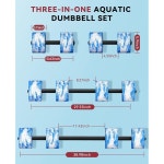 HAPBEAR 워터 웨이트 풀 운동 덤벨, 쓰리인원 아쿠아틱 에어로빅 체중 감량을 위한 폼 , 덤벨 2종 세트 : 날달물류