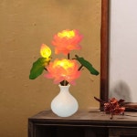 연등 램프 조명 충전식 불교 연꽃 표준모델충전식로터스램프/밝기조절가능 : 유미짱의선물18호