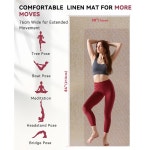 1/4인치 두께의 내구성이 뛰어난 천연 , 미끄럼 방지 및 찢어짐 가정용 운동, 명상, 필라테스, 바닥 운동 피트니스에 휴대용 가방 : 살달물류