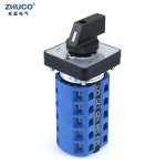 ZHUCO SZW26/LW26-25 5상 선택기 전기  캠 전환 노브  3 20 단자 48X48 MM 패널 660V 25A : 구매유통472