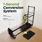 타워가 있는 Pro 93 접이식 필라테스 리포머 머신 - 가정용 체육관 장비에는 점프 보드, 매트, 500파운드 용량 스튜디오 품질 3-in-1 시스템... 